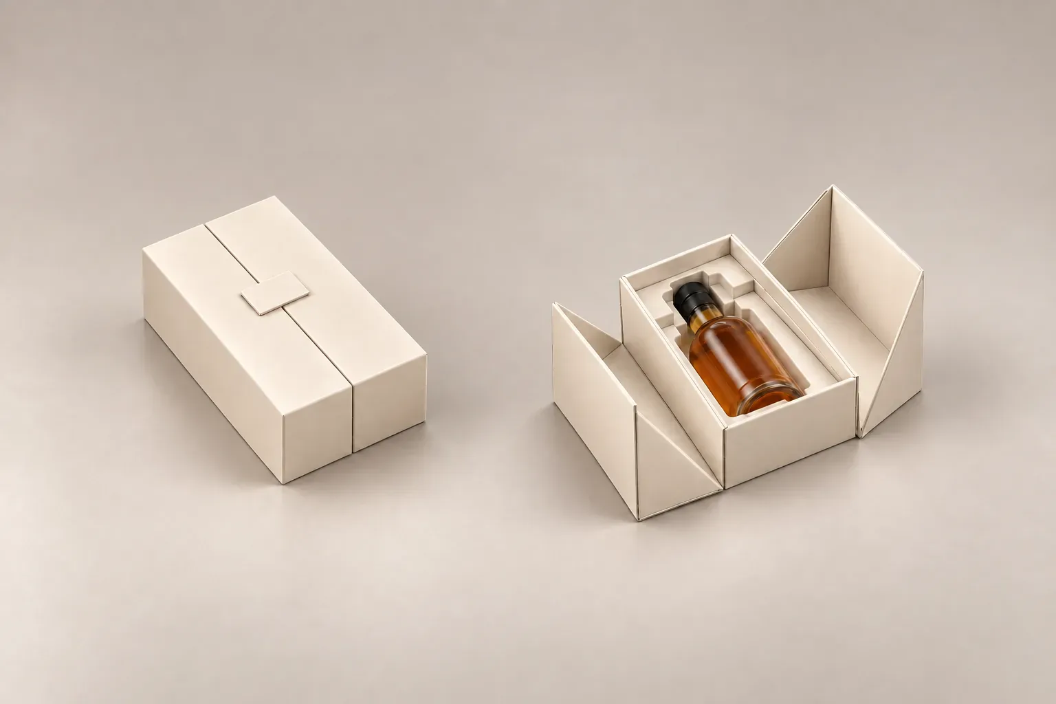 Unbranded double-door box packaging concept