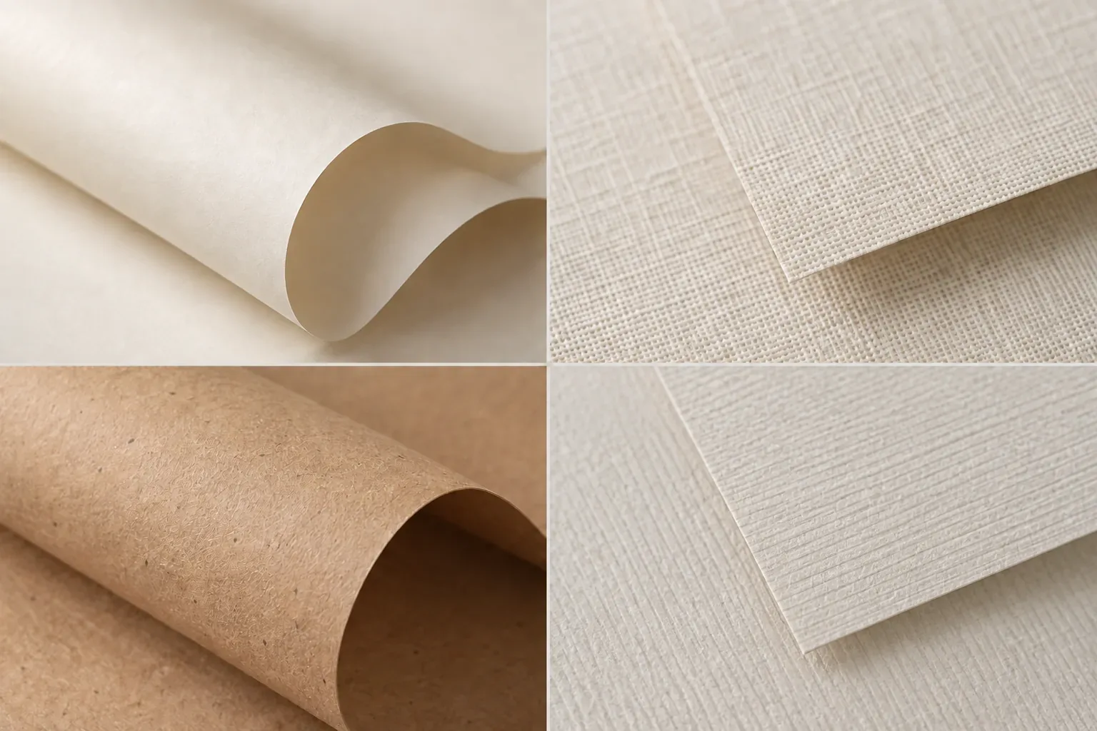 Paper & board material and process sample collage