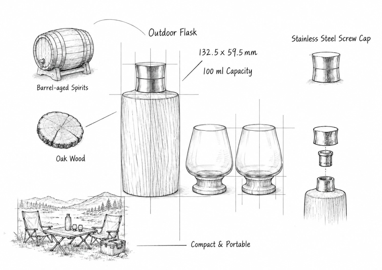 Outdoor Set original design drawing