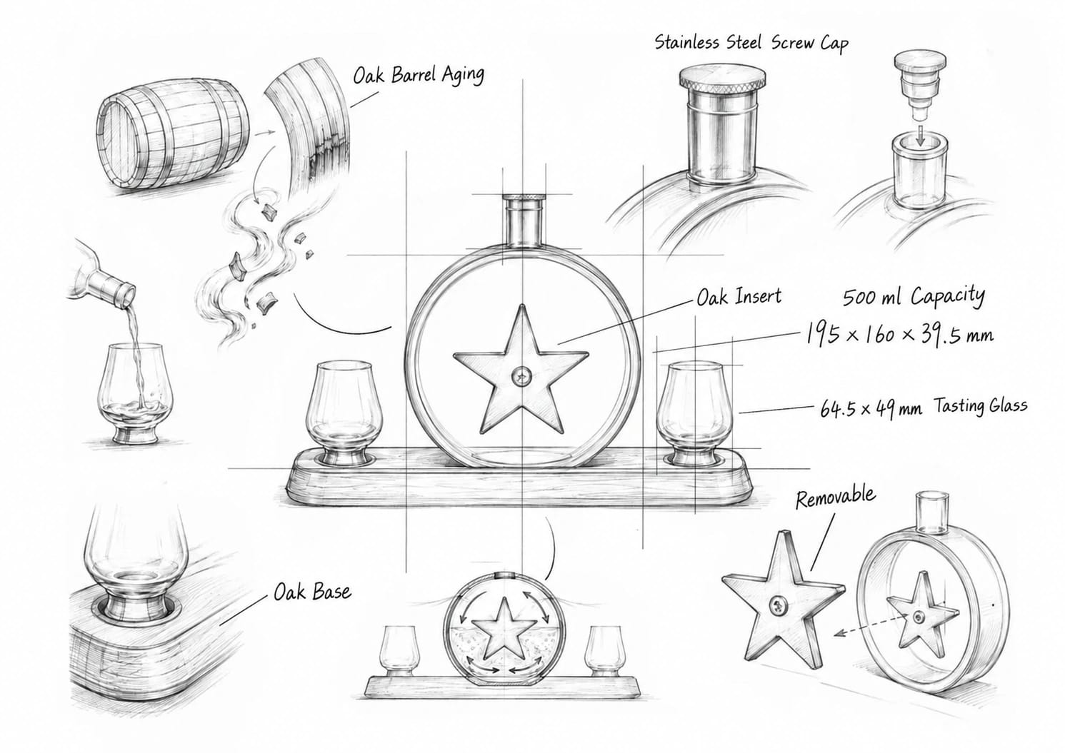 Porthole Infuser original design drawing