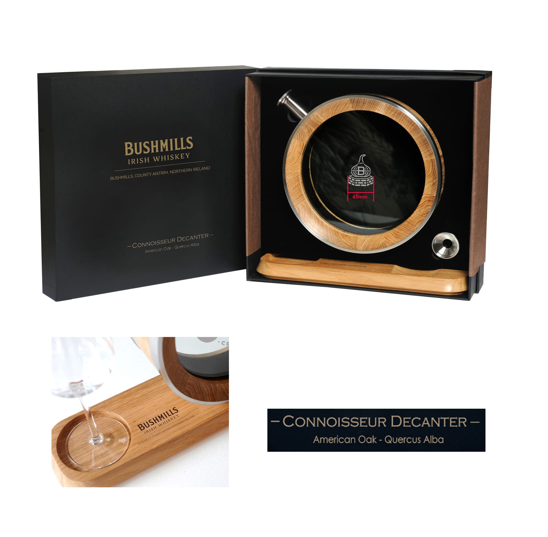 Bushmills — Coordinated decanter, base and gift box