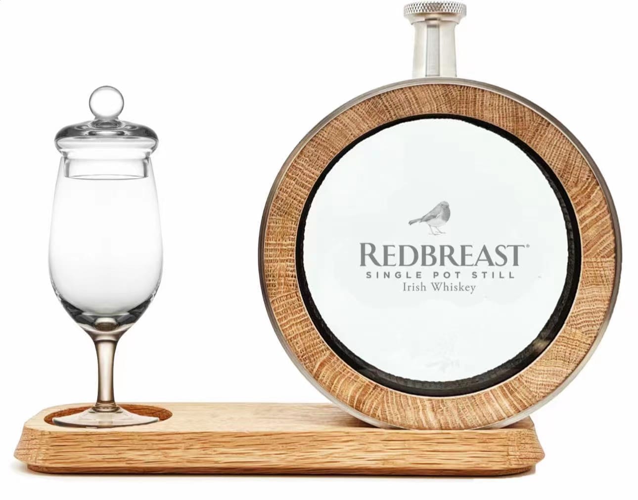 Redbreast — A branded decanter and tasting glass display