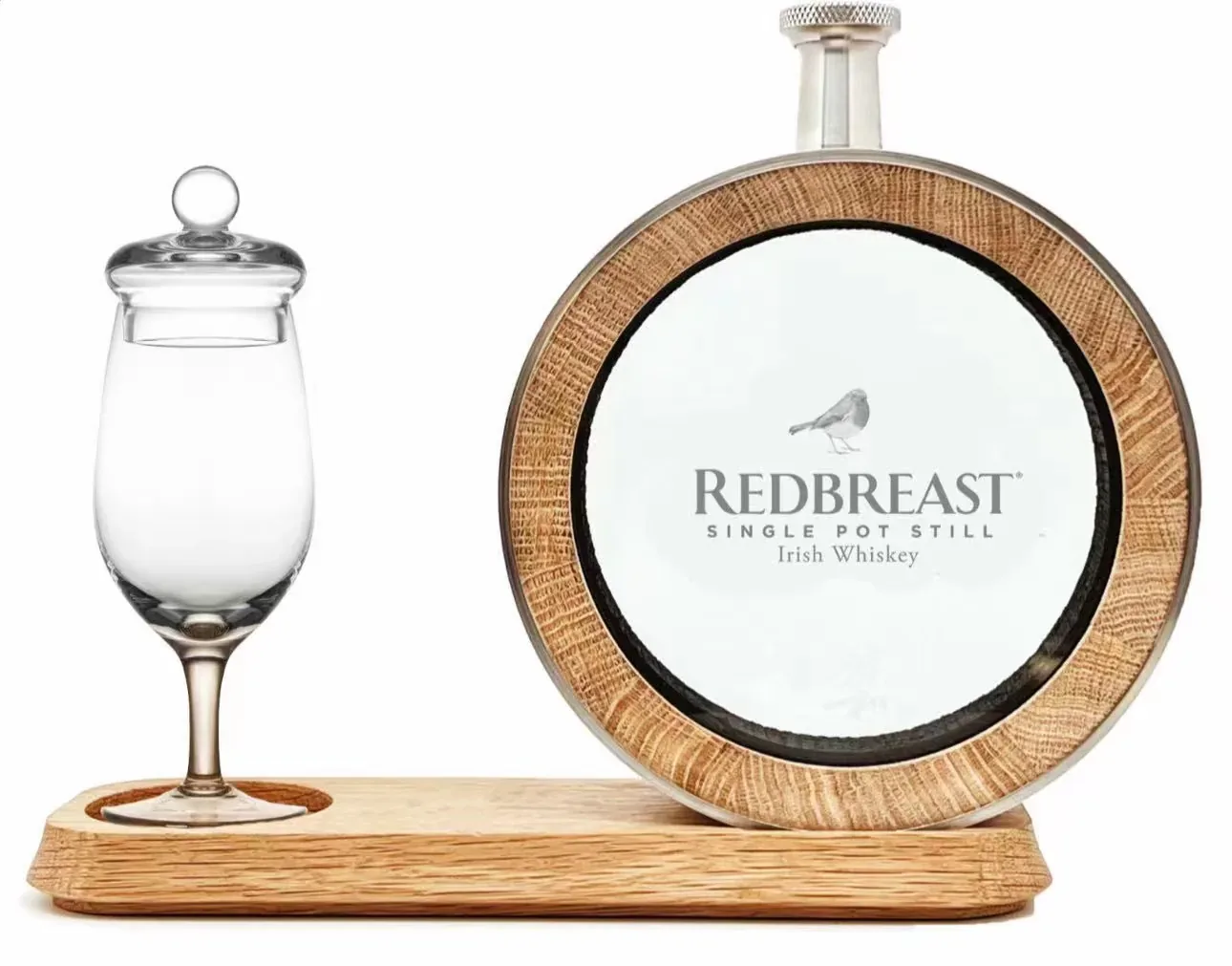 Redbreast — A branded decanter and tasting glass display