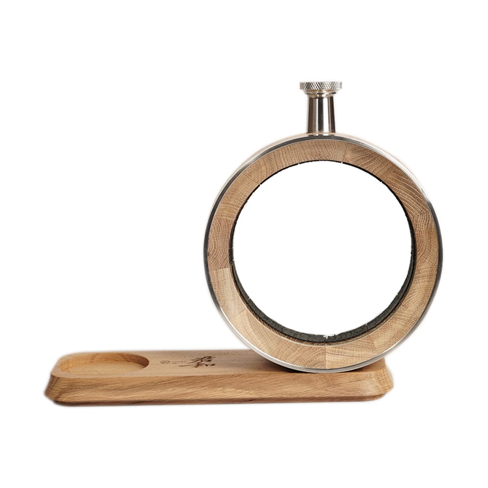 500ml Mini Oak Barrel on its wooden base