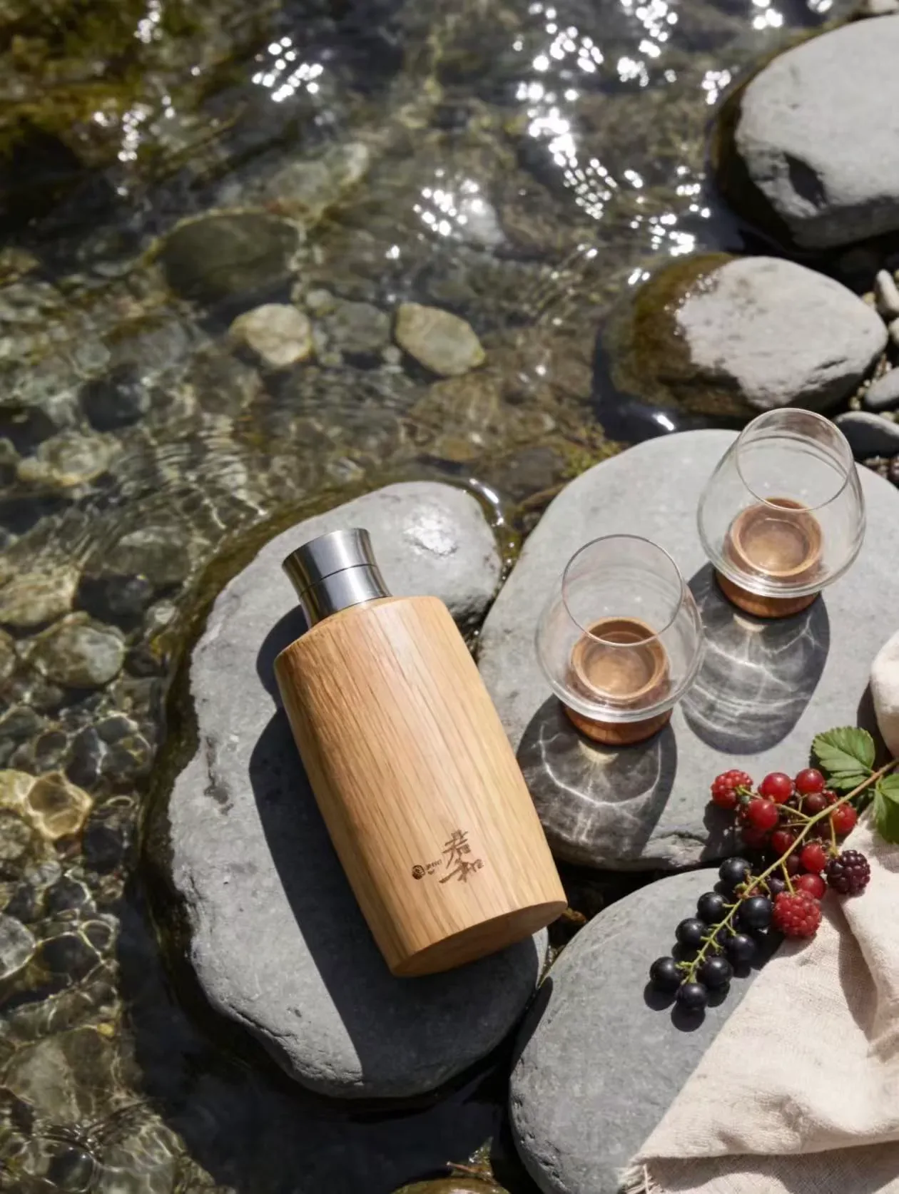 Outdoor Set beside a stream