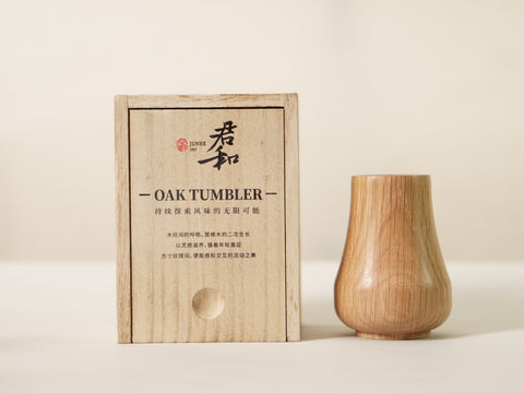 Whiskey Accessories Artisan Oak Whiskey Tumbler Kit