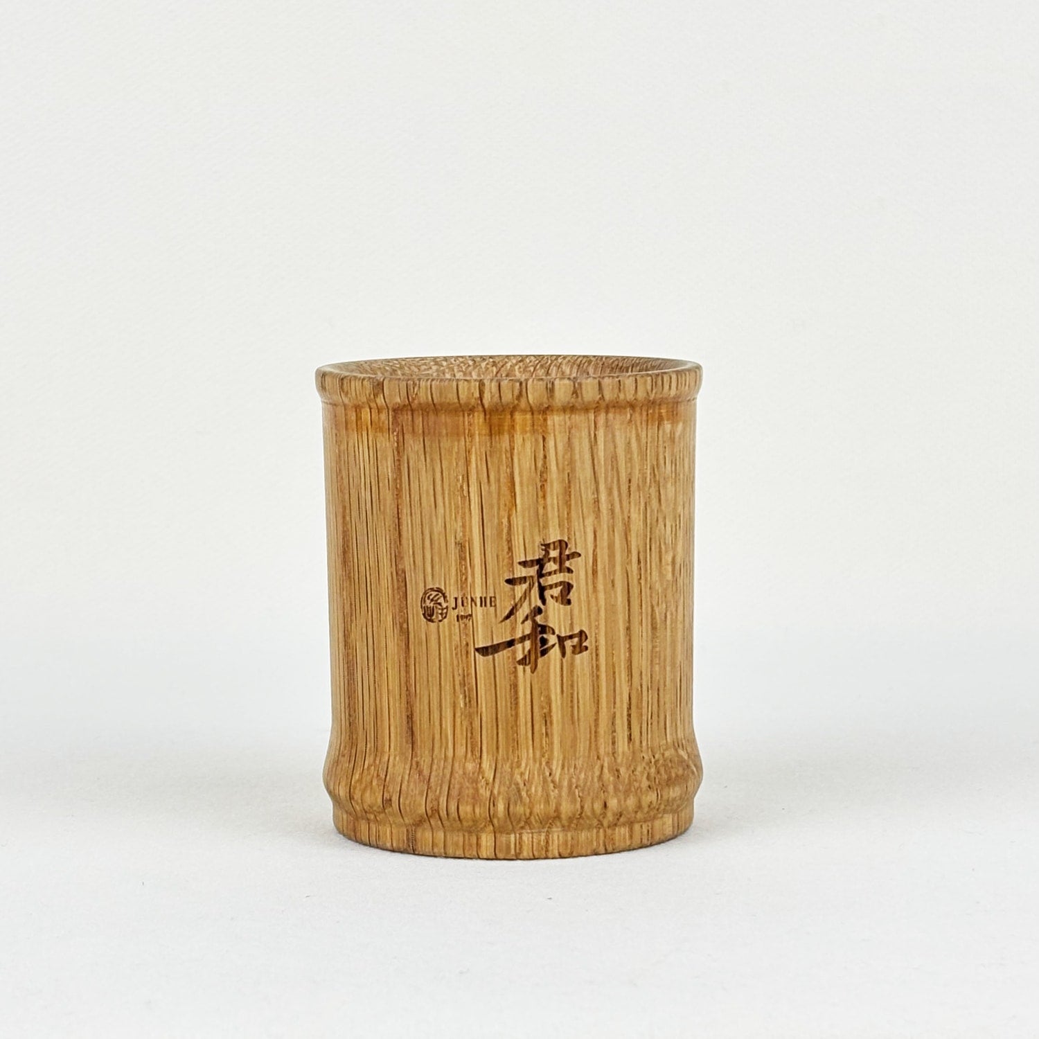 A traditional straight oak whiskey tumblers.